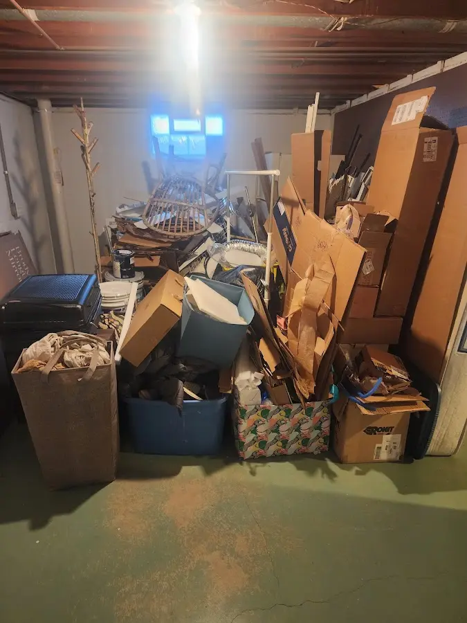 Roll-off dumpster container at job site for Roll Off Dumpster Rental in Cleveland